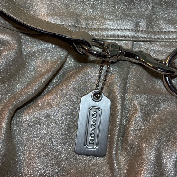 Coach Goat Suede Pleated Belted Hobo Bag - Picture 10 of 12